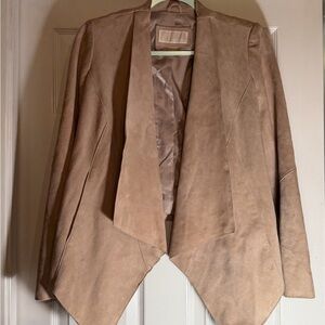Elegant Tan Women's  suede Jacket